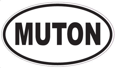 MUTON - Oval Sticker