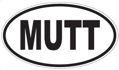 MUTT - Oval Sticker