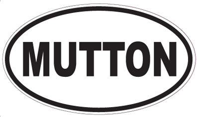 MUTTON - Oval Sticker