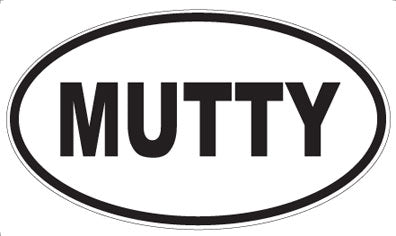 MUTTY - Oval Magnet