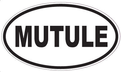 MUTULE - Oval Sticker