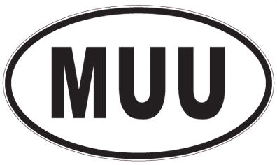 MUU - 3 Letter Initials Oval Sticker