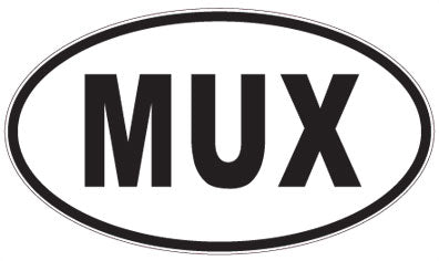 MUX - 3 Letter Initials Oval Sticker