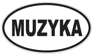 MUZYKA - Oval Sticker