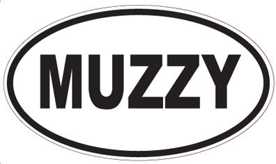 MUZZY - Oval Sticker