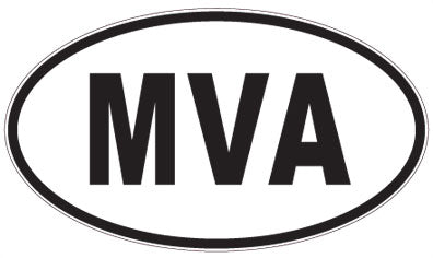 MVA - 3 Letter Initials Oval Sticker