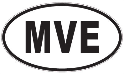 MVE - 3 Letter Initials Oval Sticker
