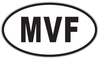 MVF - 3 Letter Initials Oval Sticker