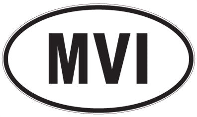 MVI - 3 Letter Initials Oval Sticker