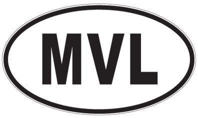 MVL - 3 Letter Initials Oval Sticker