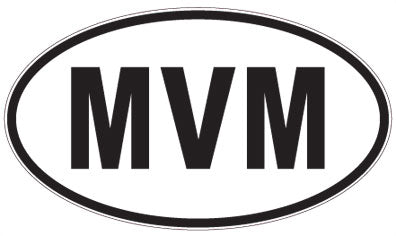 MVM - 3 Letter Initials Oval Sticker