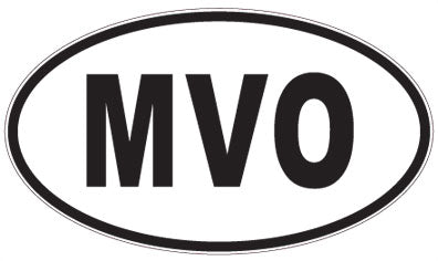 MVO - 3 Letter Initials Oval Sticker