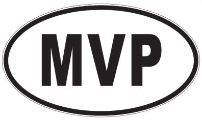 MVP - 3 Letter Initials Oval Sticker