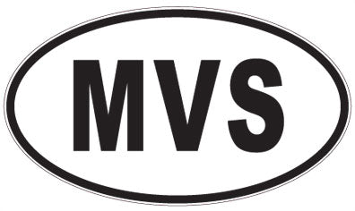 MVS - 3 Letter Initials Oval Sticker