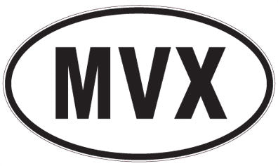 MVX - 3 Letter Initials Oval Sticker