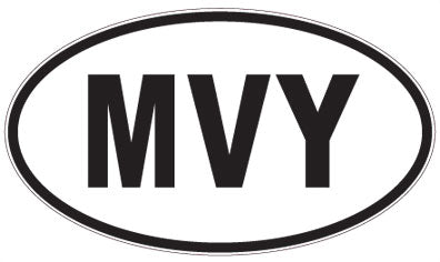 MVY - 3 Letter Initials Oval Sticker