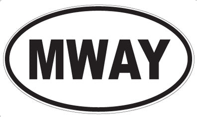 MWAY - Oval Sticker