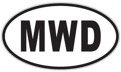 MWD - 3 Letter Initials Oval Sticker