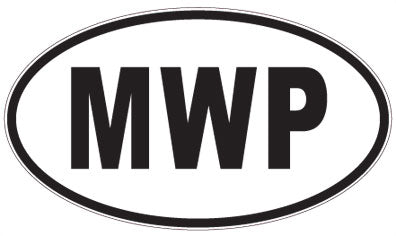 MWP - 3 Letter Initials Oval Sticker