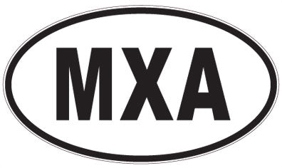 MXA - 3 Letter Initials Oval Sticker
