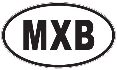 MXB - 3 Letter Initials Oval Sticker