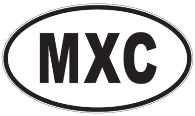 MXC - 3 Letter Initials Oval Sticker