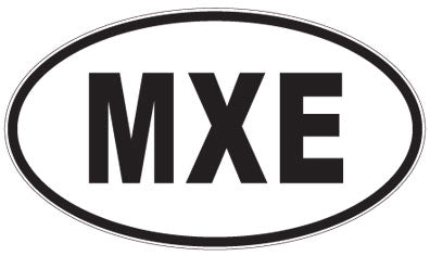 MXE - 3 Letter Initials Oval Sticker