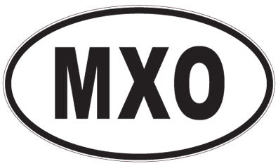 MXO - 3 Letter Initials Oval Sticker