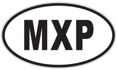 MXP - 3 Letter Initials Oval Sticker