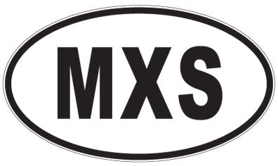 MXS - 3 Letter Initials Oval Sticker