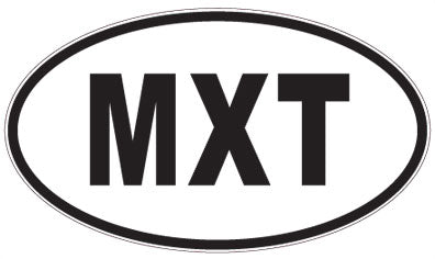 MXT - 3 Letter Initials Oval Sticker