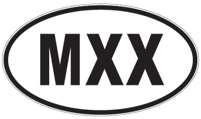 MXX - 3 Letter Initials Oval Sticker