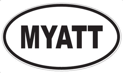 MYATT - Oval Sticker