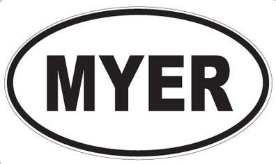 MYER - Oval Sticker