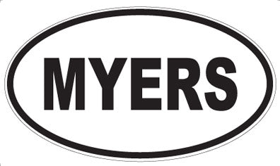 MYERS - Oval Sticker