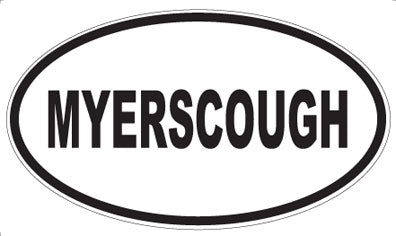 MYERSCOUGH - Oval Sticker