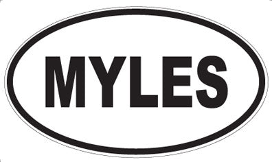 MYLES - Oval Sticker