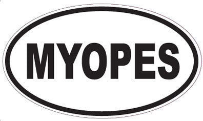 MYOPES - Oval Sticker