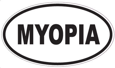 MYOPIA - Oval Sticker