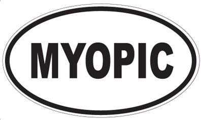 MYOPIC - Oval Sticker
