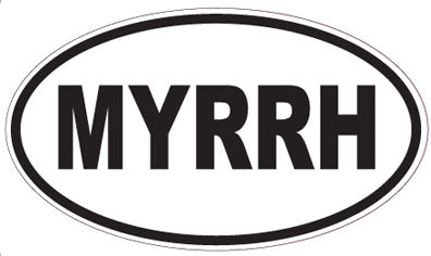 MYRRH - Oval Sticker