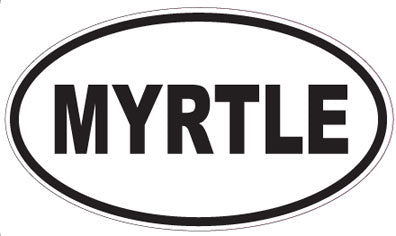 MYRTLE - Oval Sticker