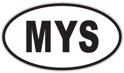 MYS - 3 Letter Initials Oval Sticker