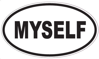 MYSELF - Oval Sticker