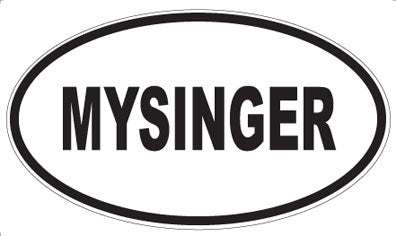 MYSINGER - Oval Sticker