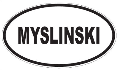 MYSLINSKI - Oval Sticker