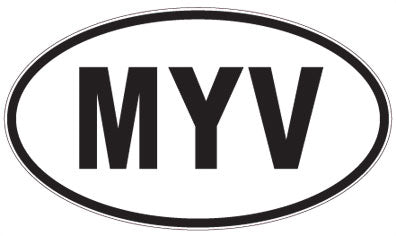MYV - 3 Letter Initials Oval Sticker
