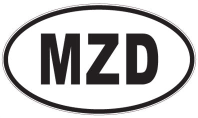 MZD - 3 Letter Initials Oval Sticker