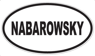 NABAROWSKY - Oval Sticker