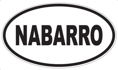 NABARRO - Oval Sticker